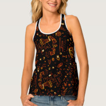 Abstrait noir orange