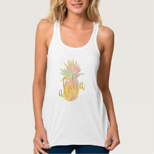 Débardeur Aloha fancy fausse or parties scintillant ananas p