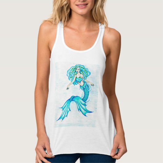 Débardeur Aqua Blue Mermaid Tank Top (Devant)