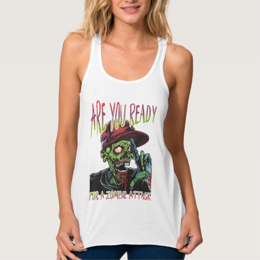 Débardeur Are You Ready | Zombie Attack Women’s Tank Top (Devant)