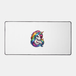 Débardeur artistique licorne à crinière arc-en-cie