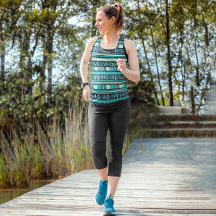 Débardeur Aztèque bleu