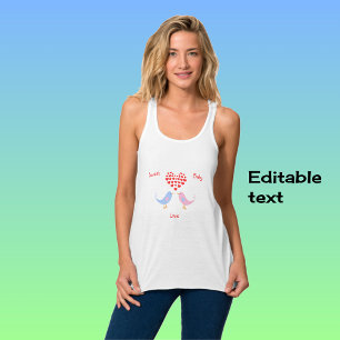 Débardeur Baby love doux birds texte personnalisé