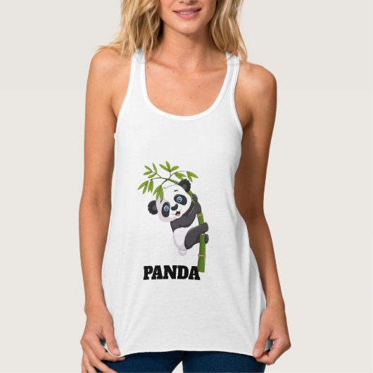 Débardeur Bamboo Buddy Pendu avec mon Snack Panda Cache-cach (Devant)