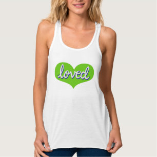 Débardeur BEAUCOUP AIMÉ - Coeur d'amour vert -