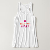 Débardeur Bénissez votre coeur Femme Flowy Racerback Débarde (Design devant)
