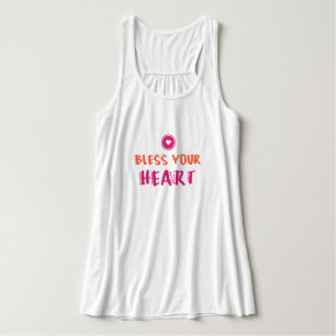 Débardeur Bénissez votre coeur Femme Flowy Racerback Débarde