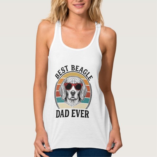 Débardeur Best Beagle Dad Ever Vintage Beagle Shirt Design_1 (Devant)