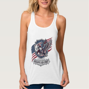 Débardeur Bison Aigle Patriotique Crête Animal Hybride Patri
