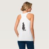 Débardeur blanc de course pour femmes silhouette d (Dos entier)