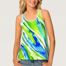 Bleu et vert Aquarelles