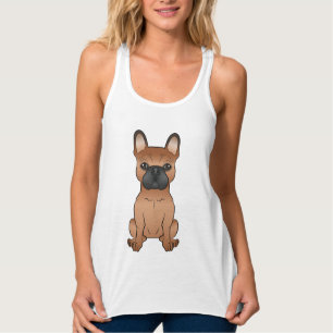 Débardeur Bouledogue français rouge / Frenchie mignon dessin