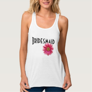 Débardeur Bridesmaid Pink Gerbera Daisy Mariage
