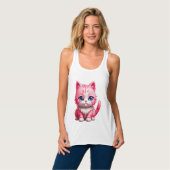 Débardeur Chat Kitty Rose Cute (Devant entier)