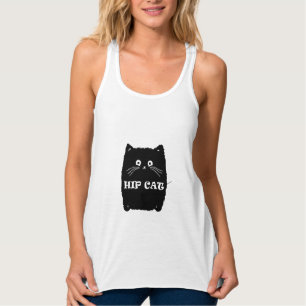Débardeur CHAT NOIR DU PILOTE Conception de l'amant CATS