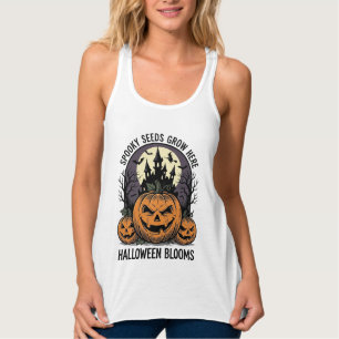 Débardeur Château de citrouille d'Halloween Vintage T-shirt