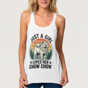Débardeur Chemise de chien Chow Chow Fille vintage amoureuse