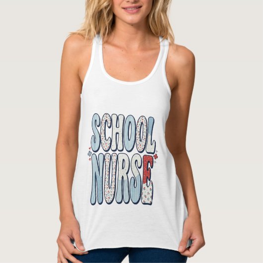 Débardeur Chemise de conception de typographie florale vinta (Devant)