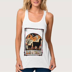Débardeur Chemise de lama Halloween Art de cimetière de fria