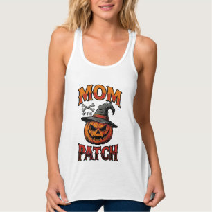 Débardeur Chemise de maman Halloween Citrouille Os Art Vinta