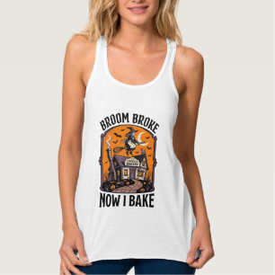 Débardeur Chemise de pâtissier Halloween Sorcière Balai Cass