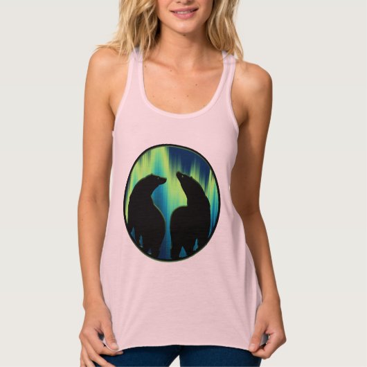 Débardeur Chemise de tank pour femmes Ours polaire Ours Art  (Devant)