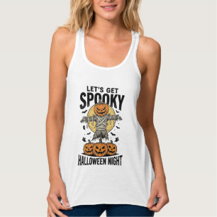 Débardeur Chemise Épouvantail Citrouille Graphique Halloween