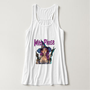 Débardeur Chemise graphique de Halloween « Witch Please » –