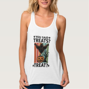 Débardeur Chemise Halloween Fantôme avec Pun de friandise ef