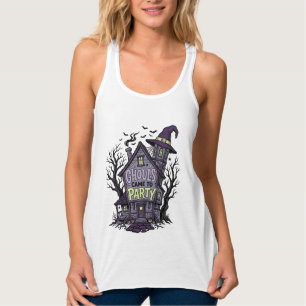 Débardeur Chemise Maison Hantée Mignonne Soirée Halloween Dé