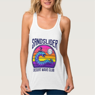 Débardeur Chemise synthwave du club de surf de ver de désert