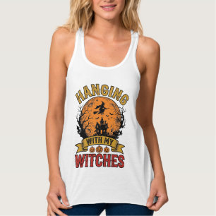 Débardeur Chemise vintage Halloween Accrochage avec mes sorc
