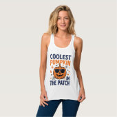 Débardeur Citrouille la plus cool du patch Halloween Shirt_1 (Devant entier)