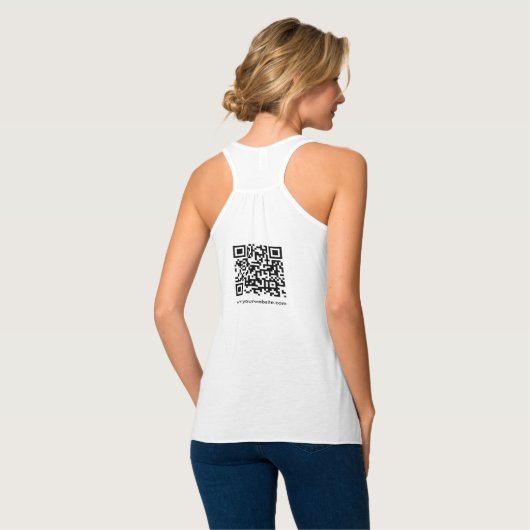 Débardeur Code QR double face Scan Me Femmes Bella+Canvas (Dos entier)