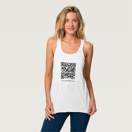 Débardeur Code QR double face Scan Me Femmes Bella+Canvas (Devant entier)