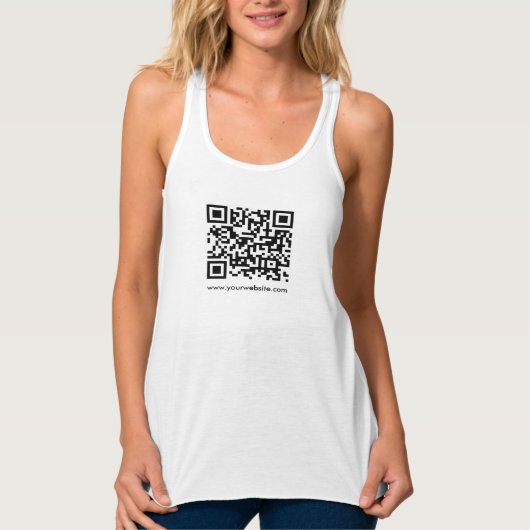 Débardeur Code QR double face Scan Me Femmes Bella+Canvas (Devant)
