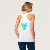 Débardeur Coeur crâne turquoise (Dos entier)