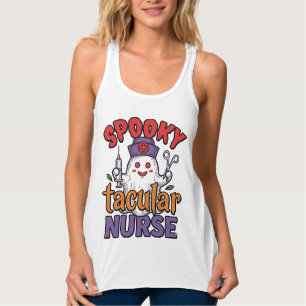 Débardeur Conception de chemise fantôme Halloween Infirmière