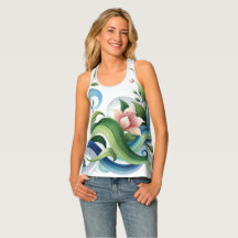 Conception florale et inspirée des vagues pour les