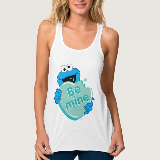 Débardeur Cookie Monster "Be Mine" Candy Saint-Valentin (Devant)