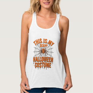 Débardeur Costume Halloween effrayant Toile d'araignée Desig