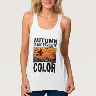 Débardeur Couleur préférée d'automne Halloween Citrouille Ve