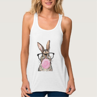 Débardeur Cute Bunny Glasses Bubblegum Easter Day Girls Kids