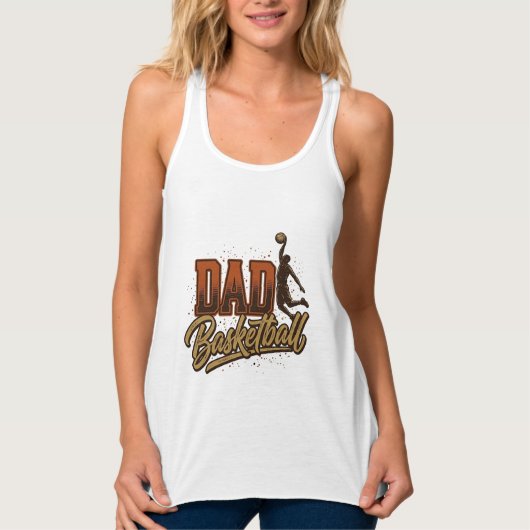 Débardeur Dad Basketball Vintage Engraving Shirt Design_1 (Devant)