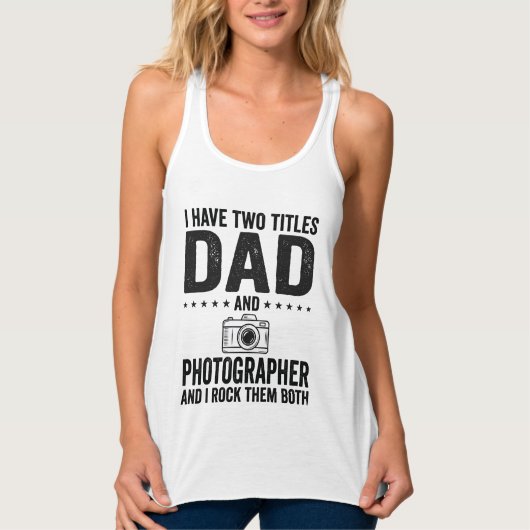 Débardeur Dad Photographer Vintage Engraving Shirt Design_1 (Devant)