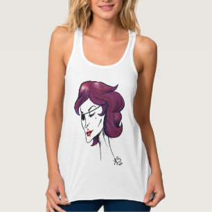 Débardeur Dame pirate violette Cheveux violets Goth Art orig
