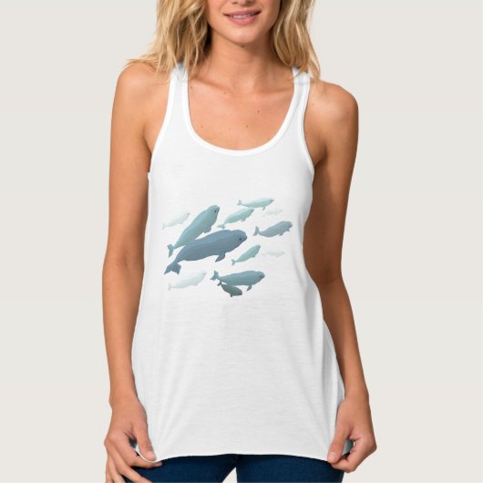 Débardeur de baleines de Beluga, femmes Shirt Whal (Devant)