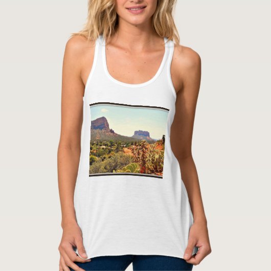 Débardeur de base pour femmes - Paysage de Sedona (Devant)