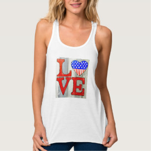 Débardeur de coeur des Etats-Unis d'amour