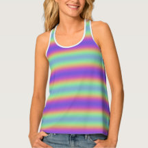 Débardeur de Neon Glow Rainbow Stripe